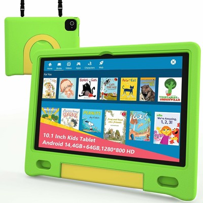 Kids Tablet, 10.1  HD, Ages 3-12 64GB, 13-Hour Battery, Parental Controls