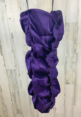 Calvin Klein Womens Strapless Purple Cocktail Dress Size 12 Very Nice!
