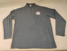 Columbia 1/4 Zip Pullover Sweater Mens Large Black Fleece Lightweight Polyester