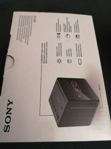 Sony ICF-C1 Alarm Clock Radio Black Alarm Radio