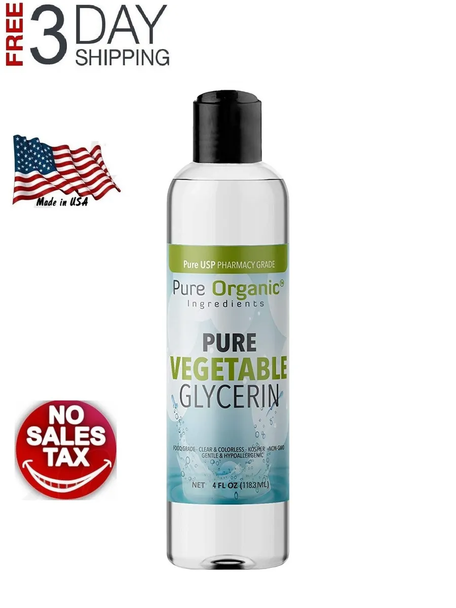 Glicerina Vegetal Premium Organica Liquida Para La Piel Arrugas Jabones  100% New