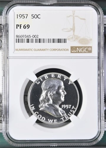 1957 Proof Franklin Half Dollar NGC PF-69