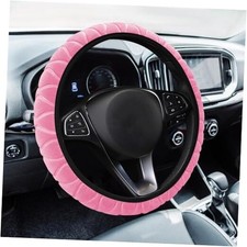 Fluffy Steering Wheel Cover, Car Wheel Cover, 15'' Soft Steering Wheel Pink