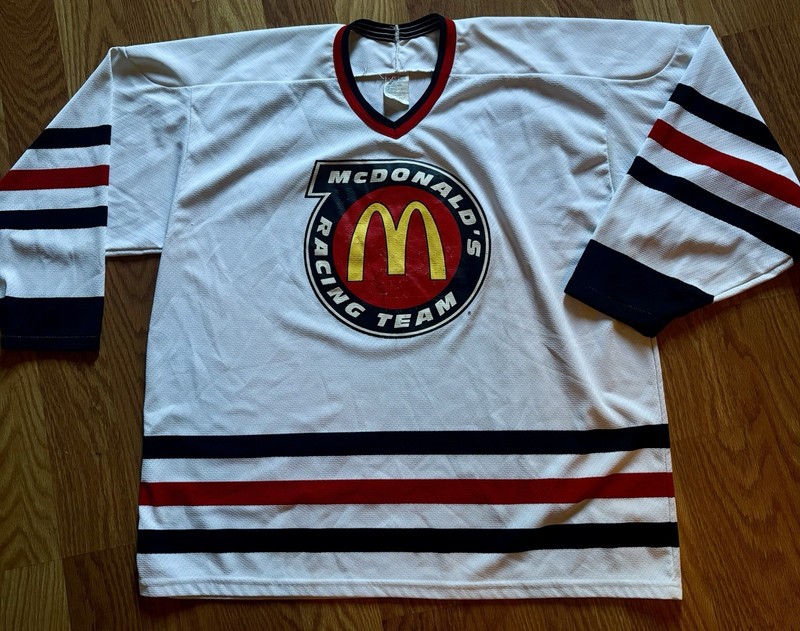 vintage '90s Bill Elliott McDonald's Racing Team Hockey Jersey CCM men's XXL