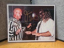 WWE HoF Jesse The Body Ventura Mick Foley Mankind Dual Signed 8x10 Summerslam 99