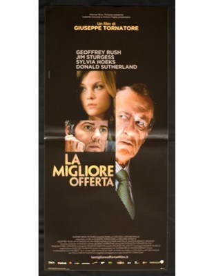 locandina LA MIGLIORE OFFERTA tornatore geoffrey rush donald sutherland B248