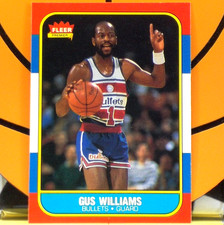 1986-87 FLEER Basketball Card # 124 *** GUS WILLIAMS *** Washington Bullets