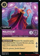 Maleficent - Imperious Traveler Lorcana TCG 12 - 55/204 Cold Foil