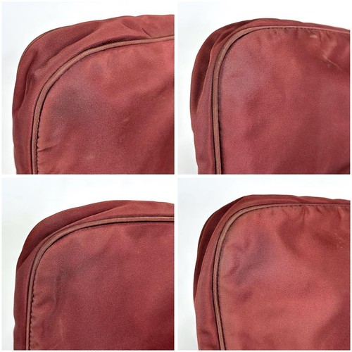 PRADA Hand Bag Tote Purse Logo Nylon Red Authentic - Picture 7 of 24