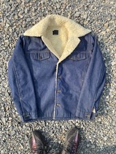 Vintage 70s Mens Sears Roebucks Denim Sherpa ...