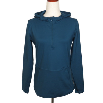 Zuda Deep Teal Silky Stretchy Quarter Zip Active Hoodie Size XXS