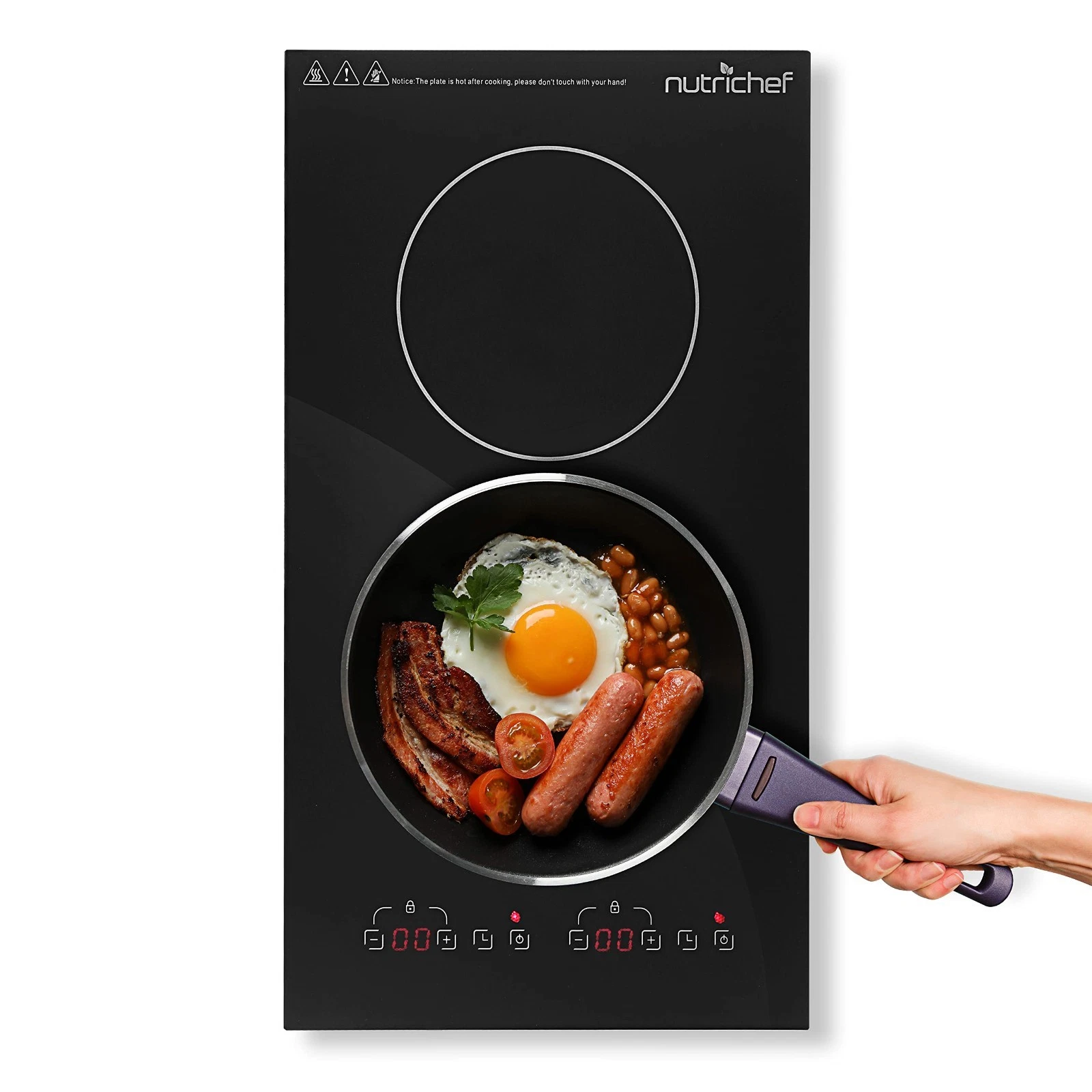 NutriChef Kitchen Dual Induction Cooktop, 1800W, 9 Power Level, Digital Display
Opens in a new windo