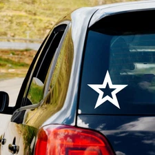 Double Star 5 point Vinyl Decal Sticker Car Truck Window Laptop Star Shape