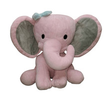 Bedtime Originals Twinkle Toes Pink Elephant Plush Hazel Stuffed Animal Toy.