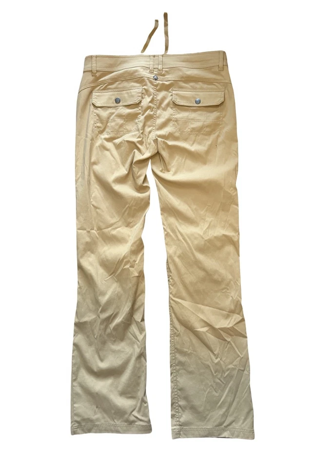 Prana Hiking Pants Womens 12 Tall Khaki Stretch Nylon Halle Straight Fit Cargo - Image 2 of 4
