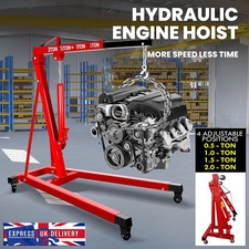 2 Ton Engine Crane Motor Hoist Lift Jack Lifter Folding Hydraulic Heavy Duty UK