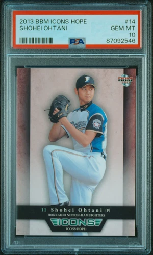 2013 BBM ICONS HOPE #14 SHOHEI OHTANI PSA 10