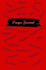Prayer Journal: Books of the Bible Themed Notebook, Red Edition, Christian Stati