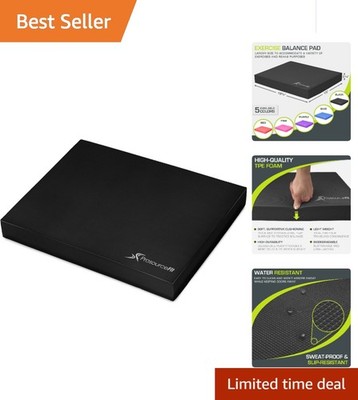 Enhance Balance & Core Strength with XL Non-Slip Exercise Pad - 18.75'' x 15''