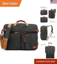 Lightweight Canvas Messenger Bag - Fits 15.6-Inch Laptop Travel Essentials