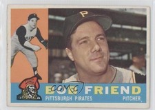 1960 Topps Bob Friend (White Back) #437 a5h