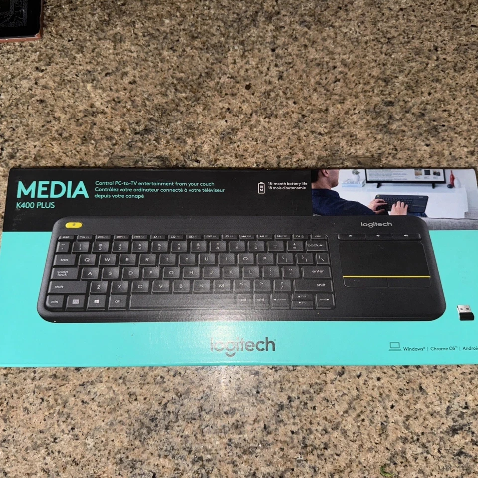Teclado multimedia inalámbrico Logitech K400 Plus -NUEVO (Windows, Android y Chrome) Foto 2 de 3