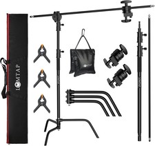Stainless Metal Photography Kit - Heavy Duty 10.8ft/330cm Vertical Pole