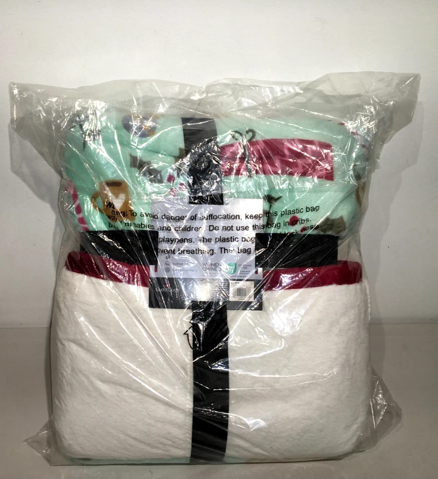 CUDDL DUDS ACOGEDOR SUAVE REVERSIBLE IMITACIÓN PIEL TIRO 50"X60" PATRÓN NAVIDAD (NUEVO EN CAJA) Foto 2 de 4