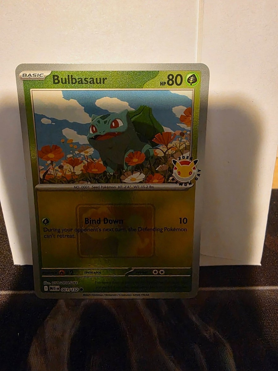 Bulbasaur 001/132 MEG 2026 Pokemon Day League Promo PLAY Stamp