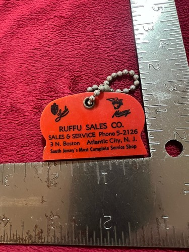 Raspador de llavero de monedas vintage, Ruffu Lincoln Mercury Sales en Atlantic City, Nueva Jersey