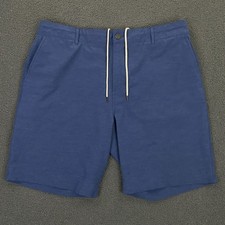 Faherty All Day Shorts Mens 36 Blue Chino Performance Hybrid Drawstrings