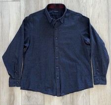 Proper Cloth Men  s Button Up Shirt 100 Cotton Size 17.5 Blue