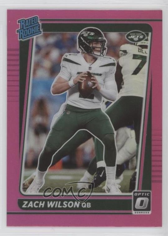 2021 Panini Donruss Optic Rated Rookie Pink Prizm Zach Wilson #202 10z2