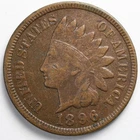 1896 Indian Head Penny Cent Extremely Fine (XF) Details