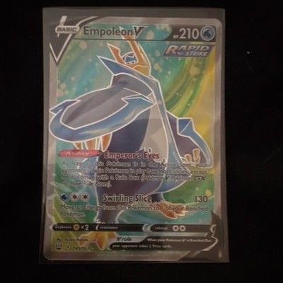Pokémon Empoleon V Ultra Rare Full Art Holo Rapid Strike Battle Styles 145/163