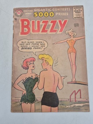 Vtg 1956 BUZZY #72 Golden Age Comic Comedy Teen Romance DC Comics Read Desc 