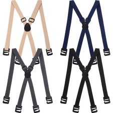 4 Pcs Hidden Suspenders for Men Hidden Suspenders Adjustable Under Clothing U...