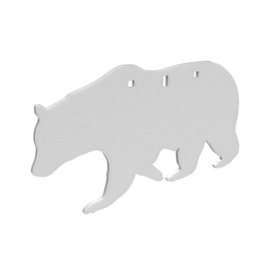 Birchwood Casey AR500 Gong Bear Target 3/8'' Steel 3-Hole Range Shooting White