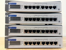 Lot of 4 HP ProCurve 408 Switch 8 Port 10/100...