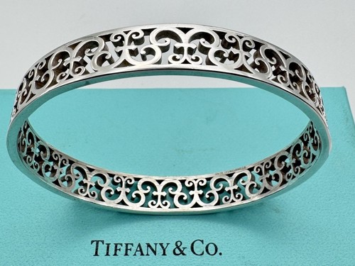 Selten echt Tiffany & Co Sterlingsilber Zauberrolle 10 mm Armreif Armband - Bild 4 von 8
