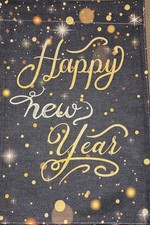GARDEN FLAG - Happy New Year - Burlap material Celebration Party