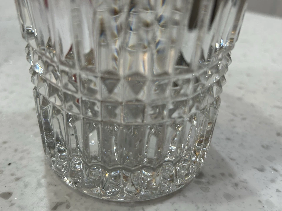 Tarro de azúcar de vidrio cortado vintage con tapa plateada y cuchara Oneida plateada Foto 2 de 4