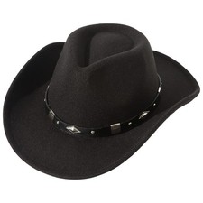 Classic Wide Brim Women Men Western Style Cowboy Cowgirl Hats with Buckle Bel...