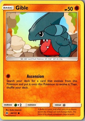 Gible 60/131 Common Forbidden Light Lightly Played Pokemon Card TCG Single