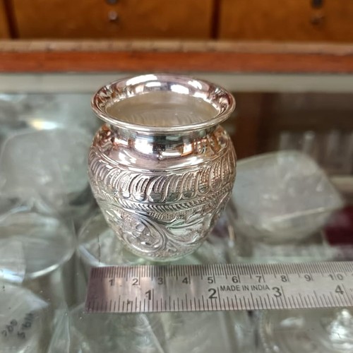 Pure Silver Handmade Kalash or Pot Hindu Rituals Kalash Religious Pooja Article - Picture 3 of 9