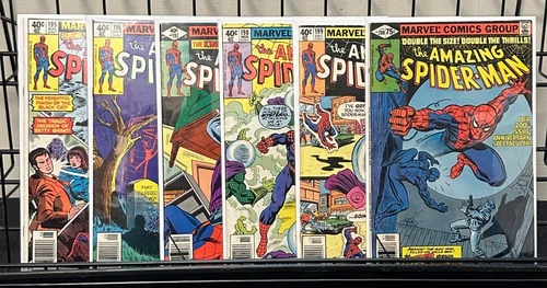 Amazing Spider-Man #195-200 Lot FN/VF Black Cat Vintage Marvel Comic '79