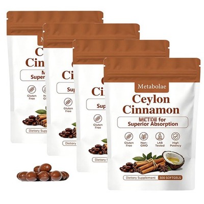 5/3PC Metabolae Ceylon Cinnamon Capsules 300 Softgels Supports Metabolic Balance