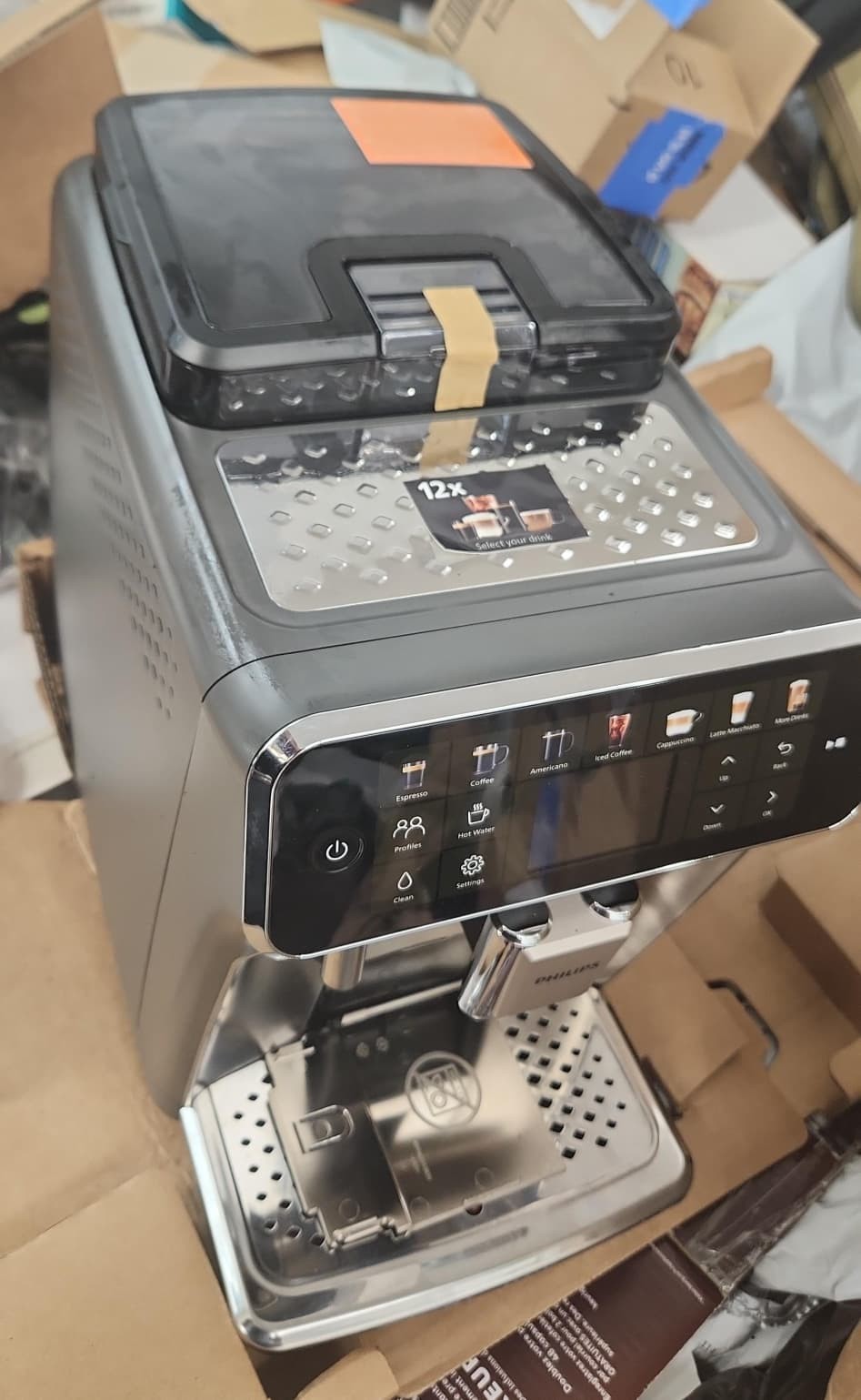 Philips 4400 Grey Chrome LatteGo Automatic Espresso Machine EP4444 3