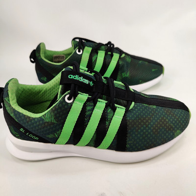 adidas Women's SL Loop Racer C77537 Green Black Sneakers Shoes Size 7.5