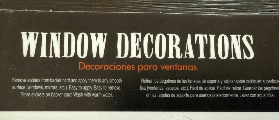 Lote X3 Decorações de Vinil para Festa de Halloween Reutilizáveis Familiar - Imagem 2 de 4